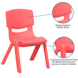 English Elm Commercial Grade 2 Pack Plastic Stackable School Chair with 10.5'' Seat Height