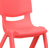 English Elm Commercial Grade 2 Pack Plastic Stackable School Chair with 10.5'' Seat Height