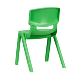 English Elm Commercial Grade 2 Pack Plastic Stackable School Chair with 13.25" Seat Height