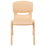 English Elm Commercial Grade 2 Pack Plastic Stackable School Chair with 13.25" Seat Height