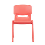 English Elm Commercial Grade 2 Pack Plastic Stackable School Chair with 13.25" Seat Height