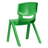 English Elm Commercial Grade 2 Pack Plastic Stackable School Chair with 15.5" Seat Height