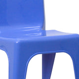 English Elm Commercial Grade 2 Pack Plastic Stackable School Chair with Carrying Handle and 11" Seat Height