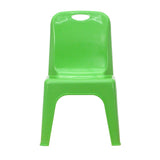 English Elm Commercial Grade 2 Pack Plastic Stackable School Chair with Carrying Handle and 11" Seat Height