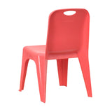 English Elm Commercial Grade 2 Pack Plastic Stackable School Chair with Carrying Handle and 11" Seat Height