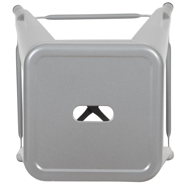 English Elm Commercial Grade Cierra 24" High Metal Counter-Height, Indoor Bar Stool in - Stackable Set of 4