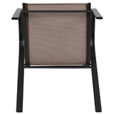 English Elm Commercial Grade 4 Pack Series Outdoor Stack Chair with Flex Comfort Material and Metal Frame