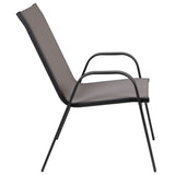 English Elm Commercial Grade 4 Pack Series Outdoor Stack Chair with Flex Comfort Material and Metal Frame