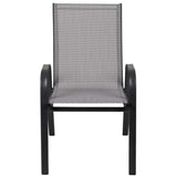 English Elm Commercial Grade 4 Pack Series Outdoor Stack Chair with Flex Comfort Material and Metal Frame