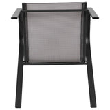 English Elm Commercial Grade 4 Pack Series Outdoor Stack Chair with Flex Comfort Material and Metal Frame