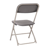 English Elm Commercial Grade Big and Tall Commercial Folding Chair - Extra Wide 650LB. Capacity - Durable Plastic - , 4-Pack