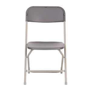 English Elm Commercial Grade Big and Tall Commercial Folding Chair - Extra Wide 650LB. Capacity - Durable Plastic - , 4-Pack