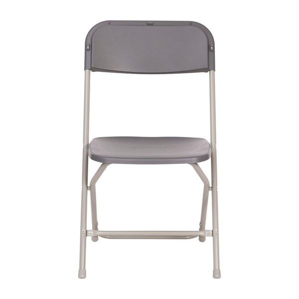 English Elm Commercial Grade Big and Tall Commercial Folding Chair - Extra Wide 650LB. Capacity - Durable Plastic - , 4-Pack