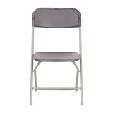 English Elm Commercial Grade Big and Tall Commercial Folding Chair - Extra Wide 650LB. Capacity - Durable Plastic - , 4-Pack