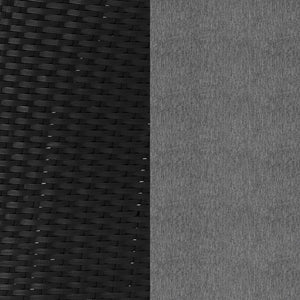 English Elm Set of 4 Stackable Indoor/Outdoor Wicker Dining Chairs with Gray Seat Cushions - Fade & Weather-Resistant Materials