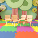 4-Pack Stackable School Chairs, 13.25