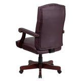 English Elm Commercial Grade LeatherSoft Executive Swivel Office Chair with Arms