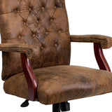 English Elm Commercial Grade Bomber Classic Executive Swivel Office Chair with Arms