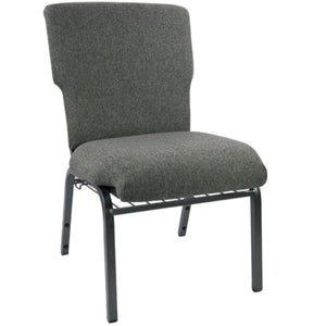 English Elm Commercial Grade Charcoal Discount Church Chair - 21 in. Wide