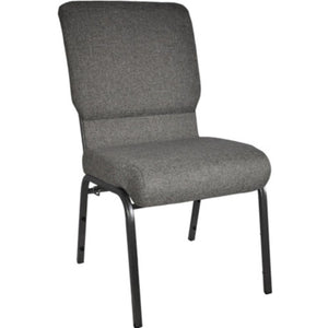 English Elm Commercial Grade Charcoal Church Chair 18.5 in. Wide