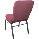 English Elm Commercial Grade Advantage Maroon Church Chair - 20 in. Wide