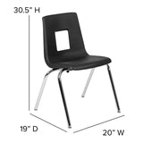 English Elm Commercial Grade Advantage Student Stack School Chair - 18-inch