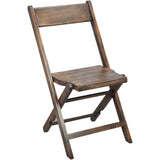 Commercial Grade Wood Folding Chairs, 2-Pack - Antique Black Finish, 500 lbs. Capacity