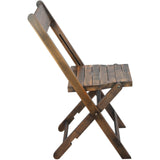 English Elm Commercial Grade 2-Pack Advantage Slatted Wood Folding Special Event Chair -