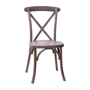 English Elm Commercial Grade Gray Wash X-Back Chair