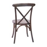 English Elm Commercial Grade Gray Wash X-Back Chair