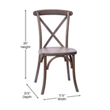 English Elm Commercial Grade Gray Wash X-Back Chair