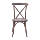 English Elm Commercial Grade Gray Wash X-Back Chair