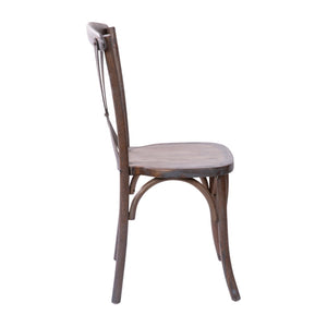 English Elm Commercial Grade Gray Wash X-Back Chair
