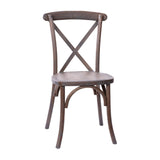 English Elm Commercial Grade Gray Wash X-Back Chair