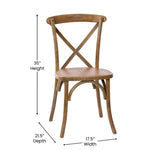 English Elm Commercial Grade Hand Scraped X-Back Chair