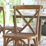 English Elm Commercial Grade Hand Scraped X-Back Chair