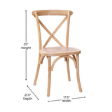 English Elm Commercial Grade X-Back Chair