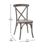 English Elm Commercial Grade X-Back Chair