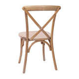 English Elm Commercial Grade Medium With White Grain X-Back Chair