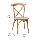 English Elm Commercial Grade Medium With White Grain X-Back Chair