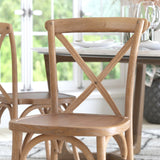 English Elm Commercial Grade Medium With White Grain X-Back Chair