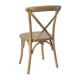 English Elm Commercial Grade Medium With White Grain X-Back Chair