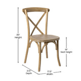 English Elm Commercial Grade Medium With White Grain X-Back Chair