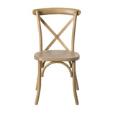 English Elm Commercial Grade Medium With White Grain X-Back Chair