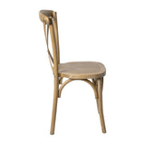 English Elm Commercial Grade Medium With White Grain X-Back Chair