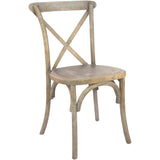 English Elm Commercial Grade Medium With White Grain X-Back Chair