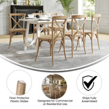 English Elm Commercial Grade Advantage With White Grain X-Back Chair