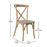 English Elm Commercial Grade Advantage With White Grain X-Back Chair