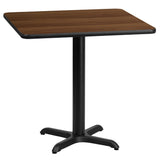 English Elm Commercial Grade 24'' Square Laminate Table Top with 22'' x 22'' Table Height Base