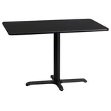 Commercial Grade 24'' x 42'' Rectangular Laminate Table Top with 23.5'' x 29.5'' Table Height Base